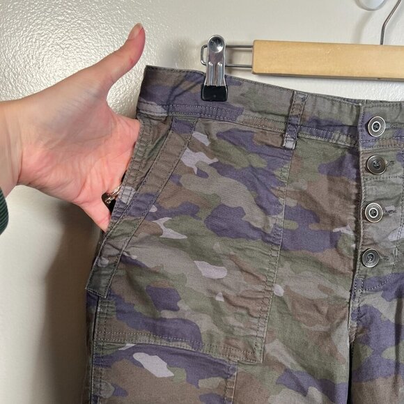 Anthropologie The Wanderer Shorts Size 31 Camo Button Fly Casual Military - Picture 5 of 9